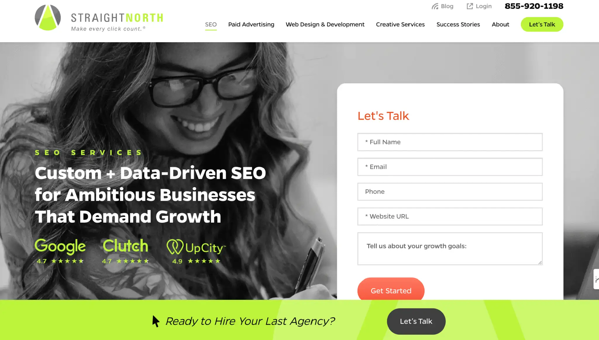 Straight North's website image