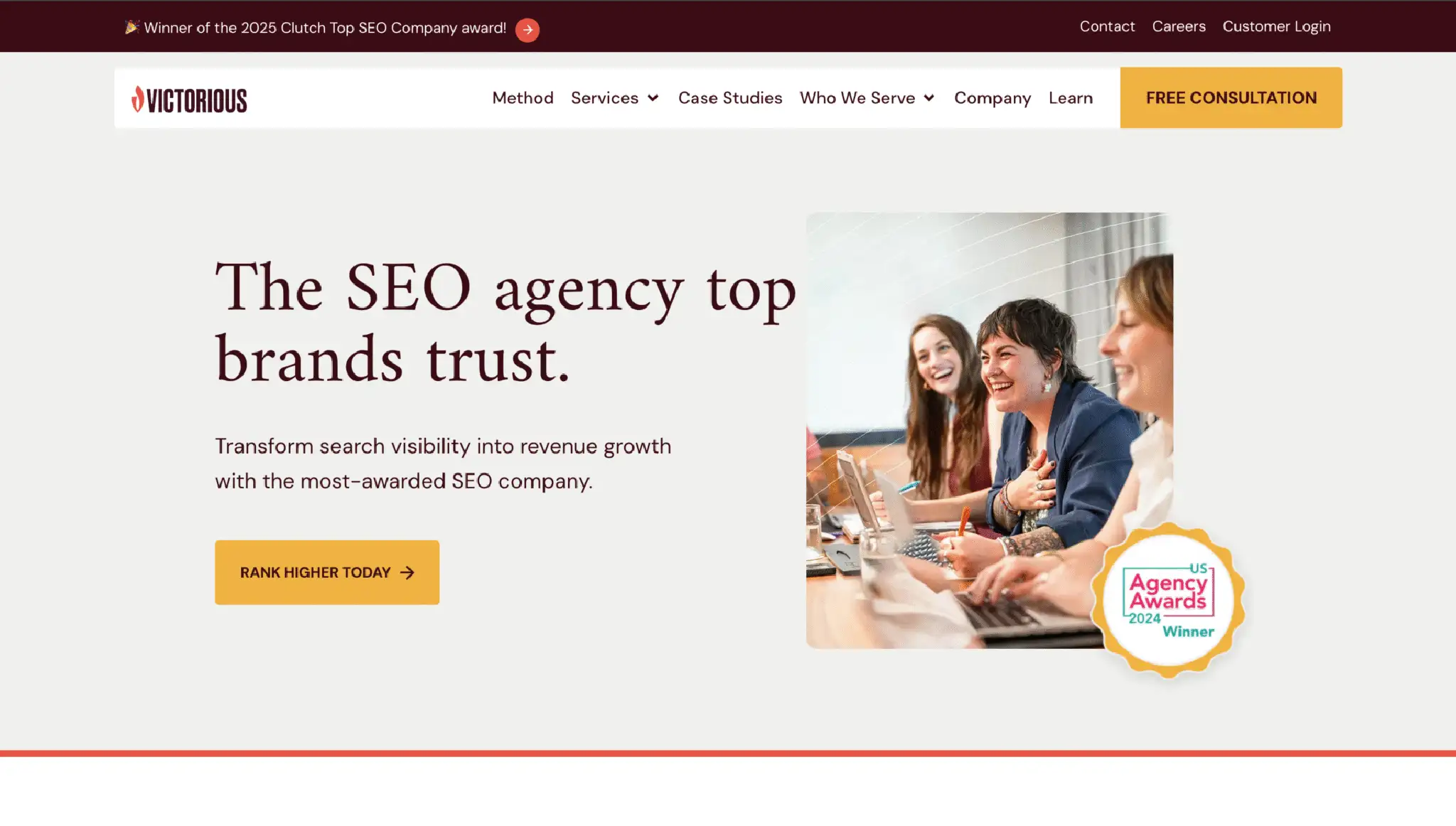 Victorious SEO's website image