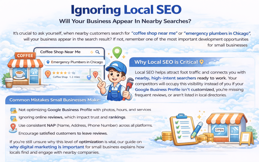 Ignoring Local SEO Infographic for Small Business Growth
