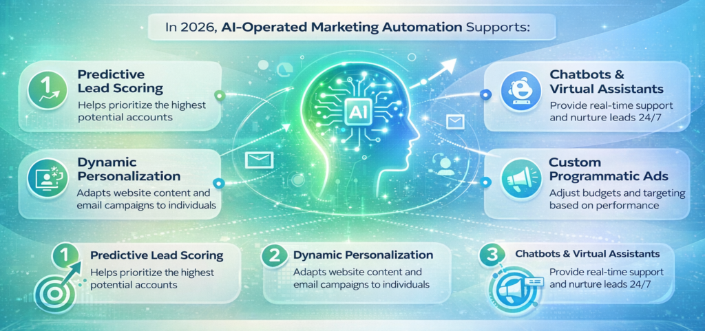 AI Powered B2B Marketing Automation Infographic