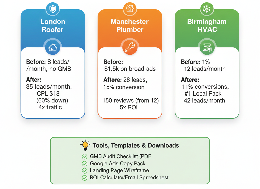 3 Contractor Marketing Case Studies Infograpic