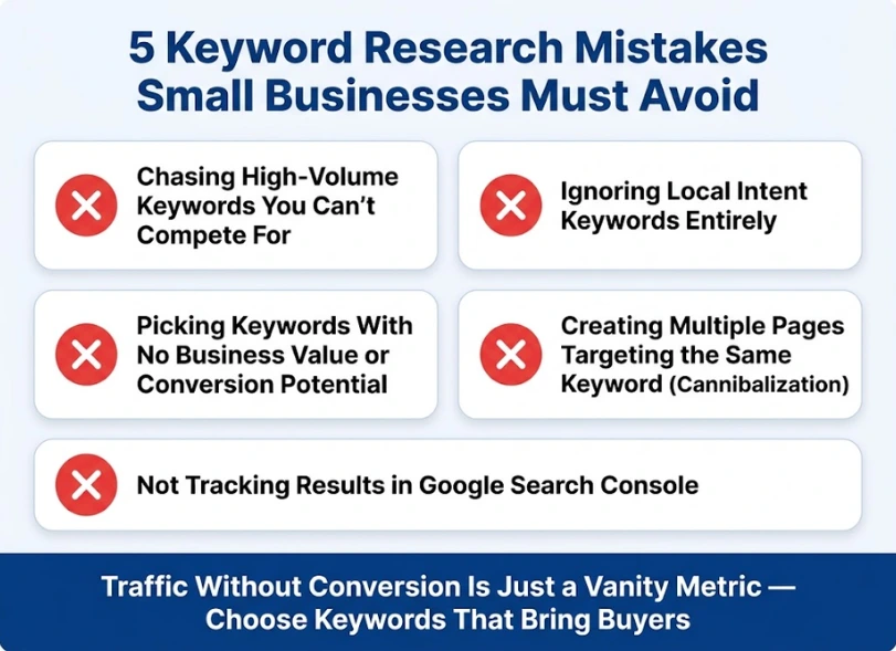 5 keyword research mistakes small businesses must avoid