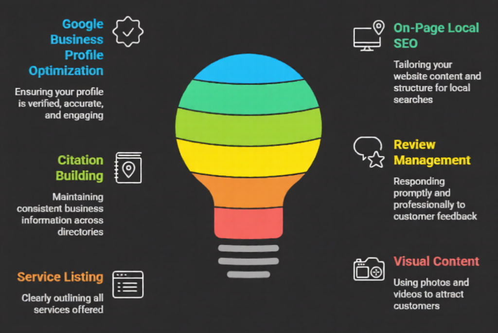 Six Key Pillars Of Local SEO For Plumbers Infographic