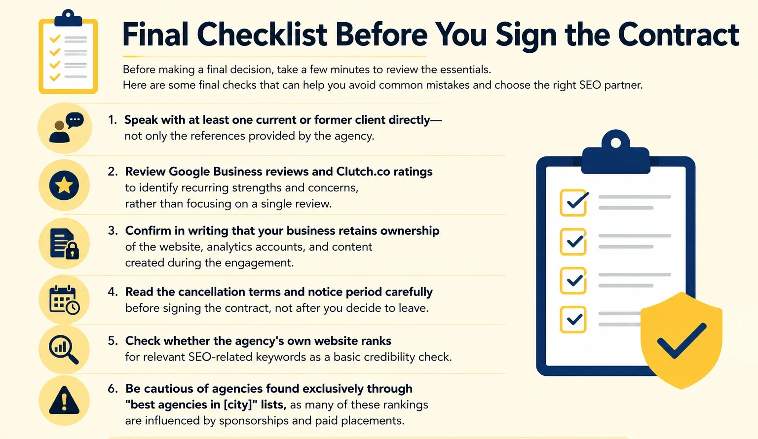 Final Checklist Before Sign