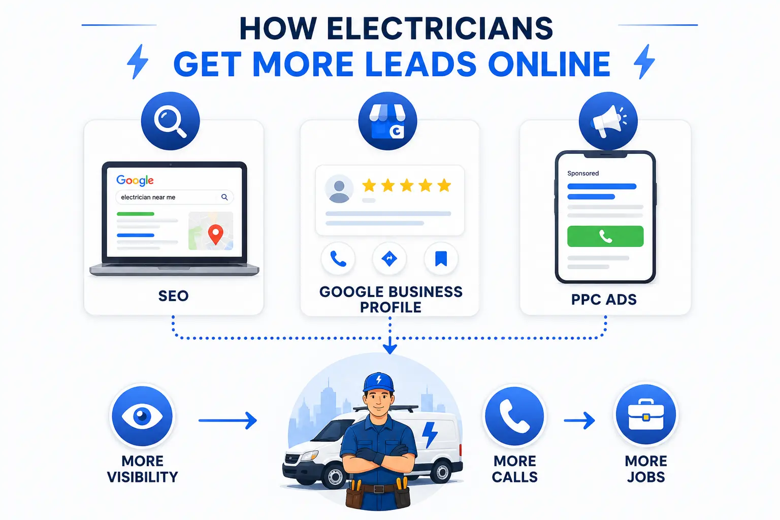 How electricians generate online leads